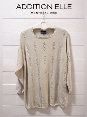 ADDITION ELLE Beige Knit Tunic XL